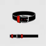 black belt with red buckle image